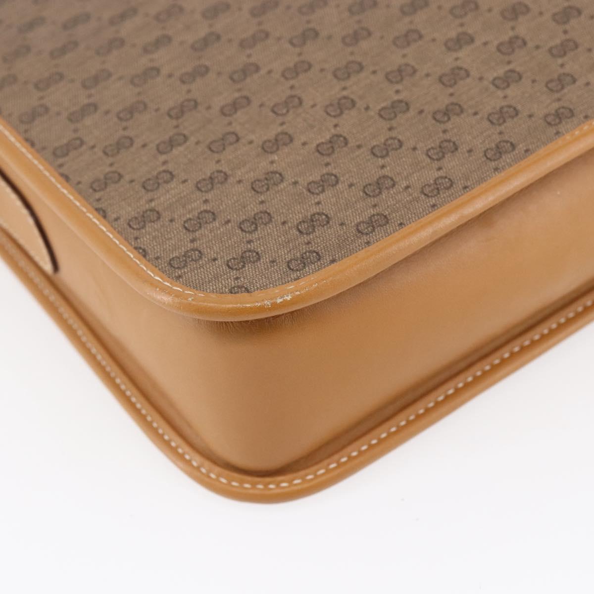 GUCCI Micro GG Supreme Shoulder Bag PVC Beige Gold 001 256 1308 Auth BA7785