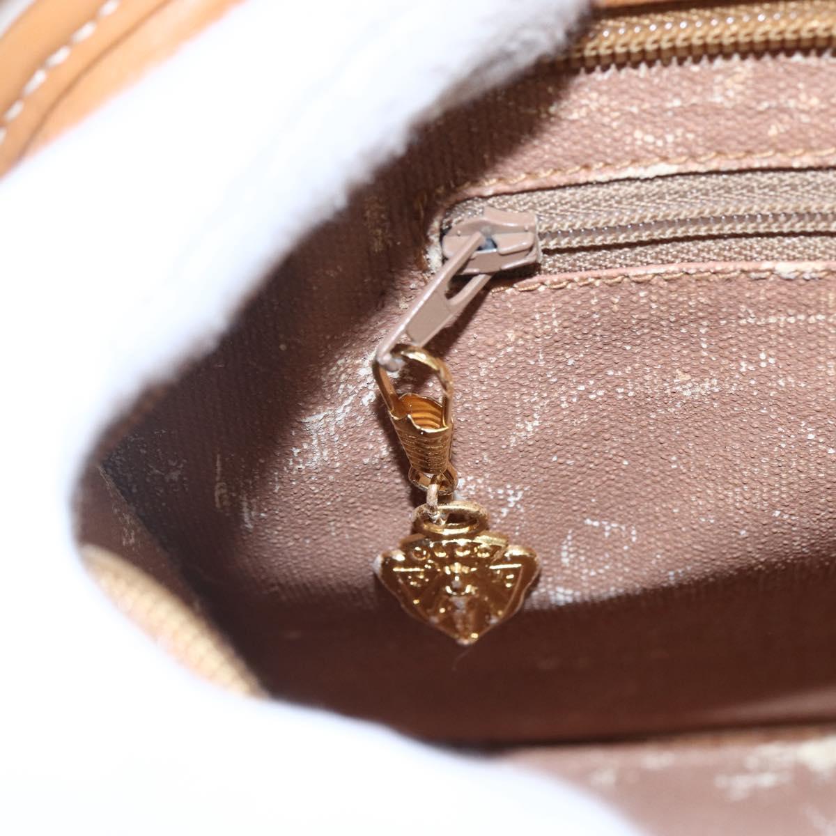 GUCCI Micro GG Supreme Shoulder Bag PVC Beige Gold 001 256 1308 Auth BA7785