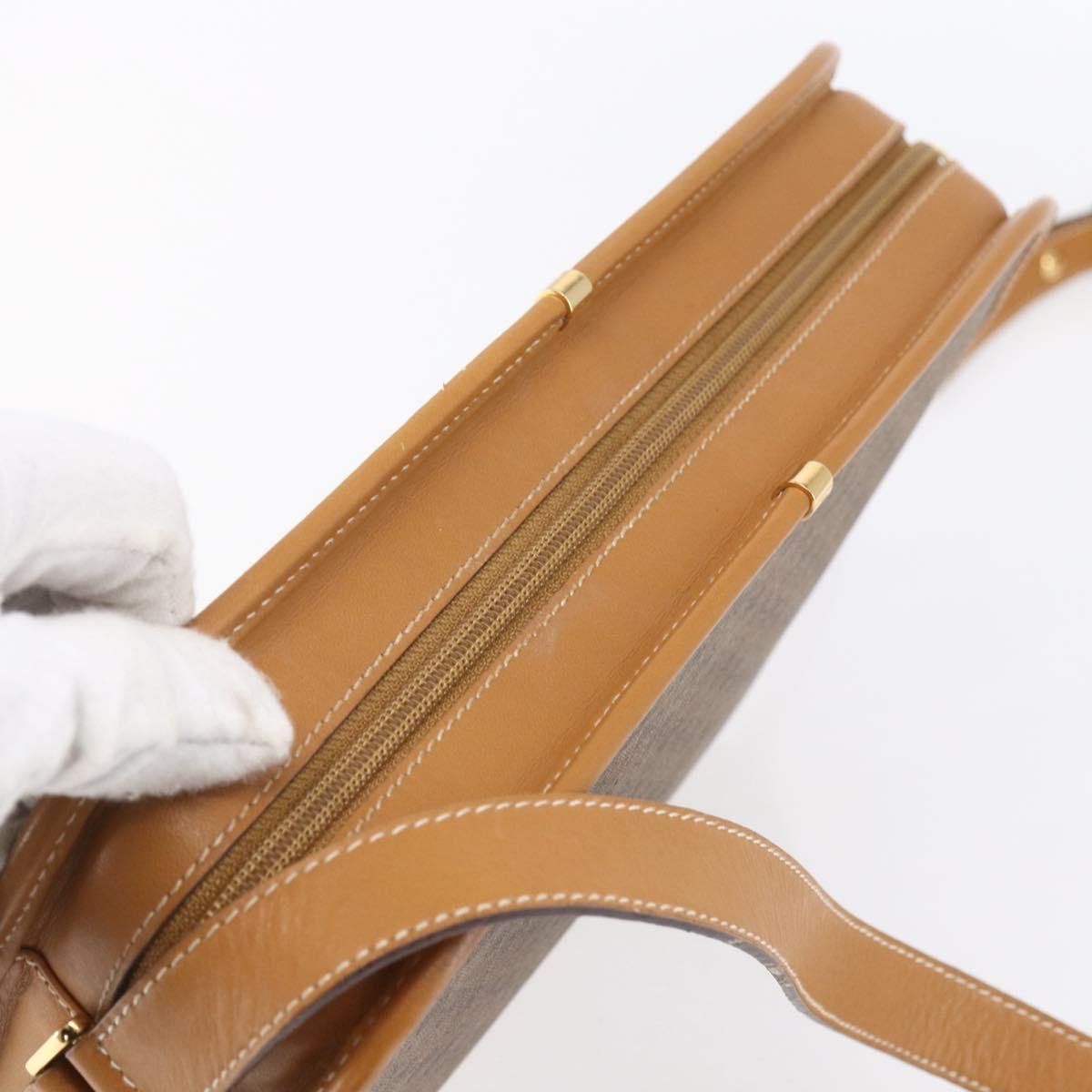 GUCCI Micro GG Supreme Shoulder Bag PVC Beige Gold 001 256 1308 Auth BA7785