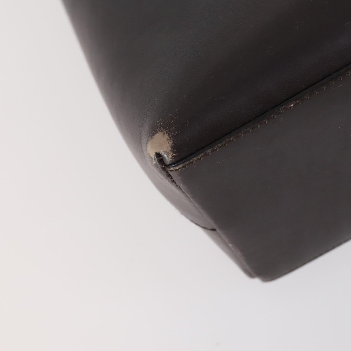 GUCCI Bamboo Hand Bag Leather 2way Brown Gold 001 1886 Auth BA7787