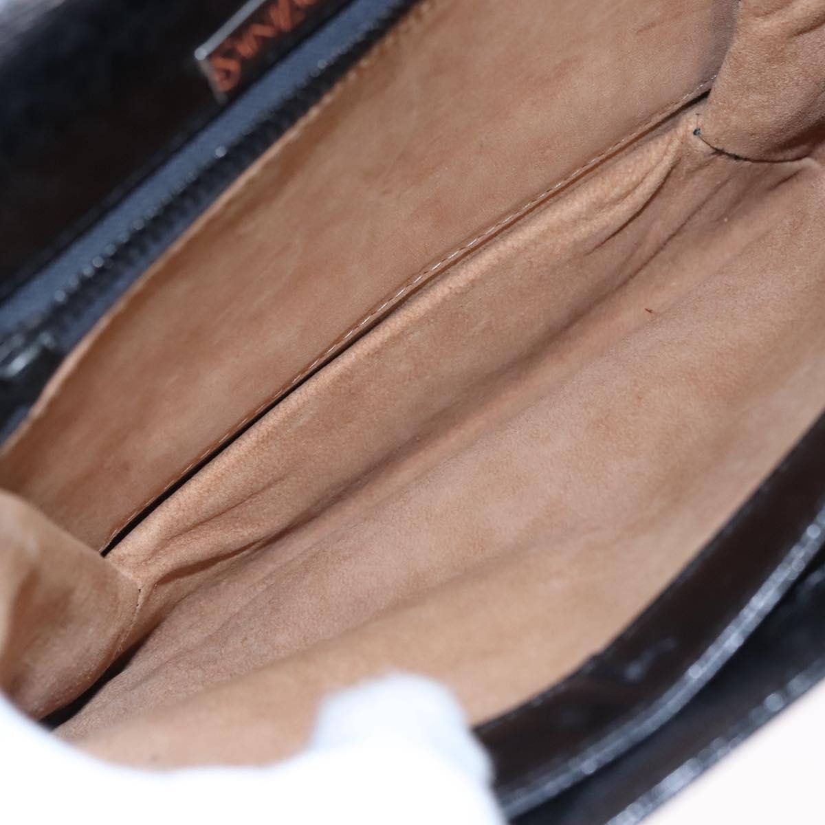 SAINT LAURENT Shoulder Bag Leather Black Auth BA779