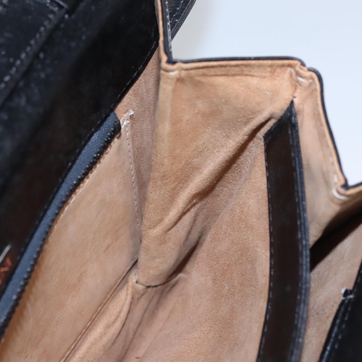 SAINT LAURENT Shoulder Bag Leather Black Auth BA779