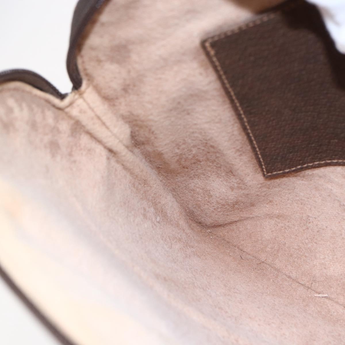 GUCCI GG Supreme Web Sherry Line Bag PVC Beige Gold 904 02 047 Auth BA7792