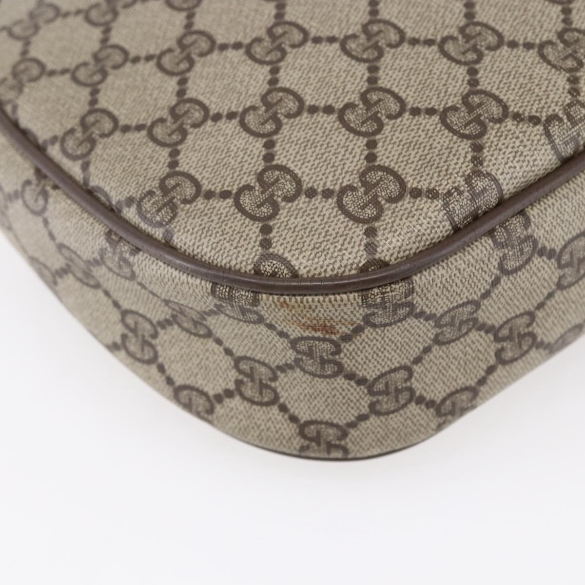 GUCCI GG Supreme Web Sherry Line Bag PVC Beige Gold Red 89 01 034 Auth BA7796