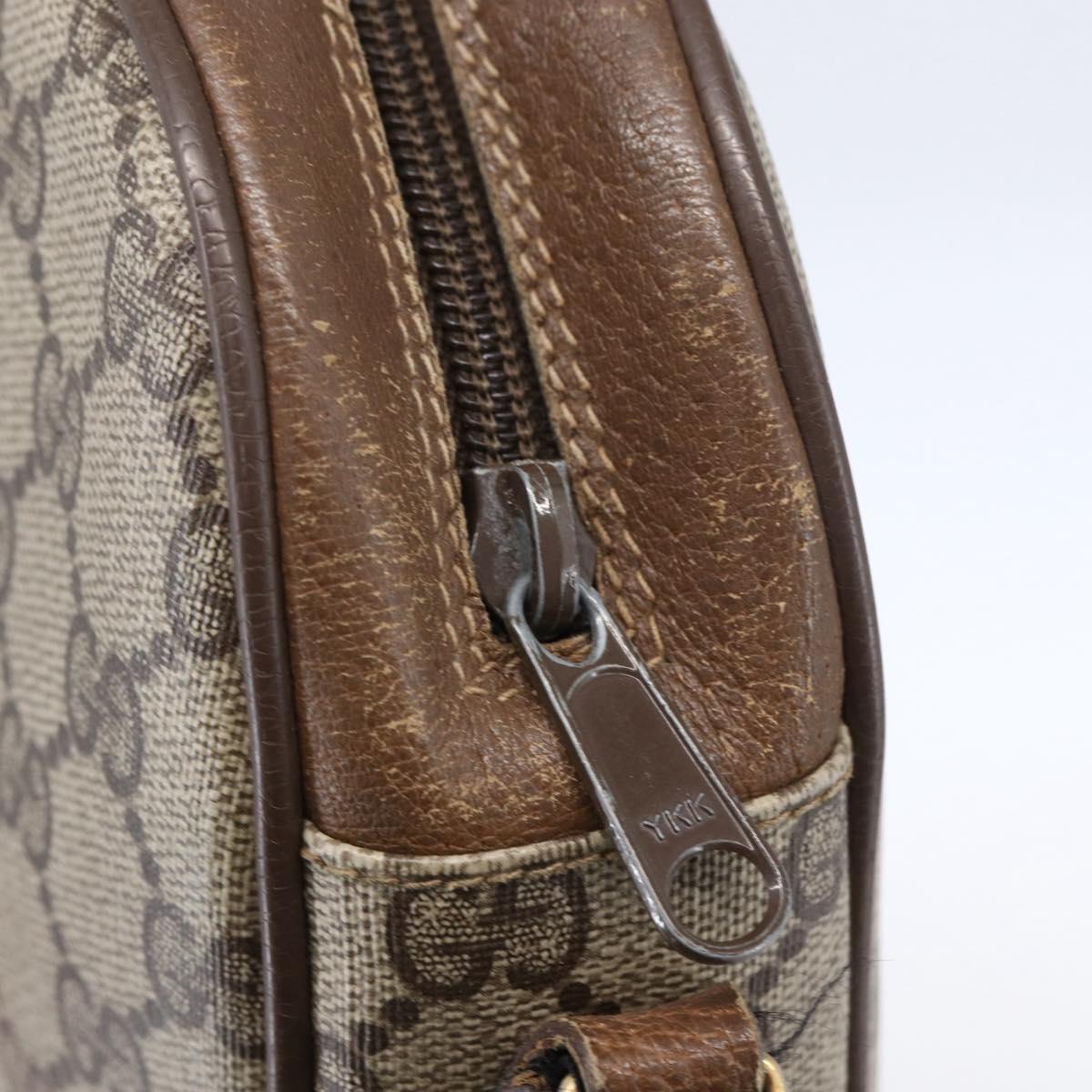 GUCCI GG Supreme Web Sherry Line Bag PVC Beige Gold Red 89 01 034 Auth BA7796