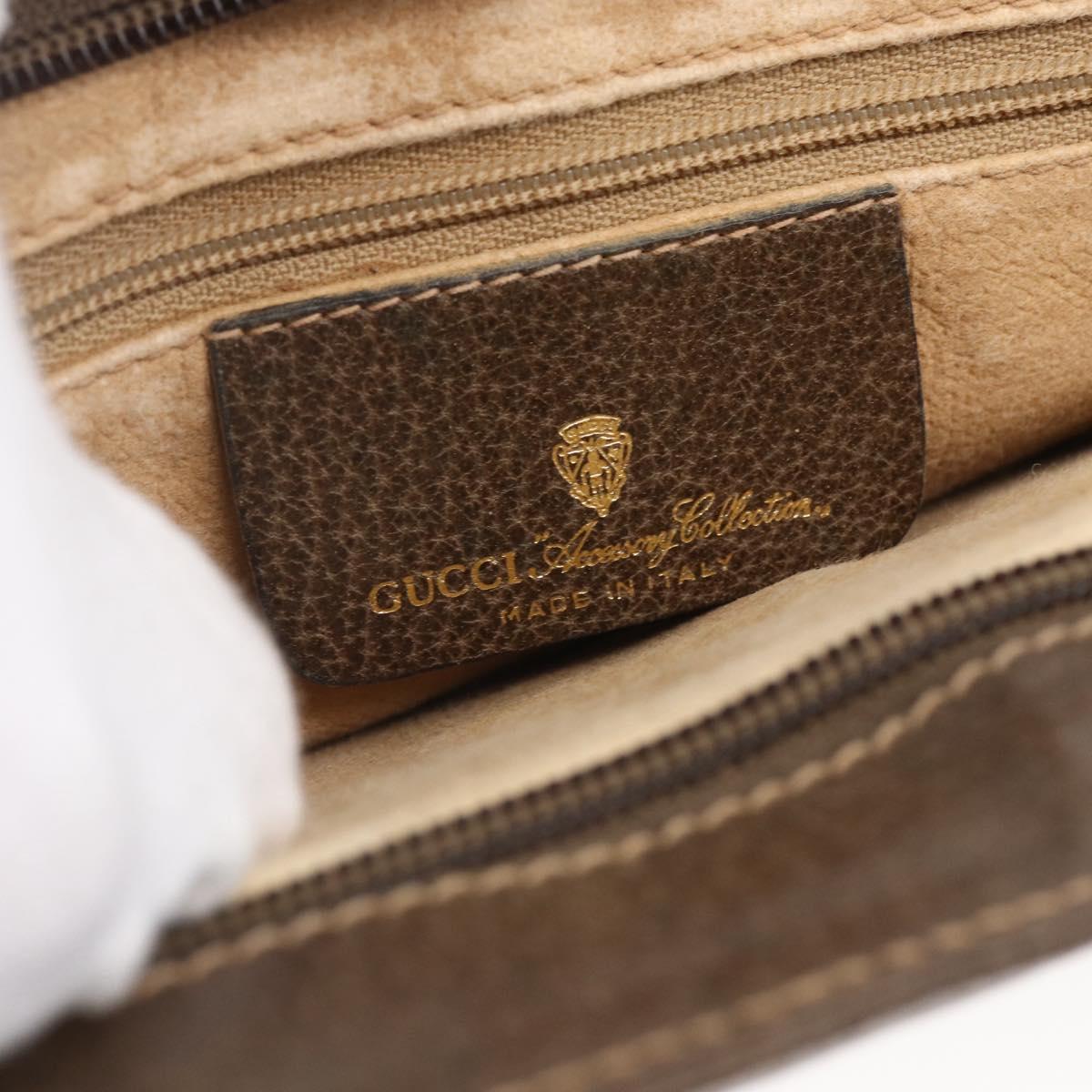 GUCCI GG Supreme Web Sherry Line Bag PVC Beige Gold Red 904 02 043 Auth BA7799