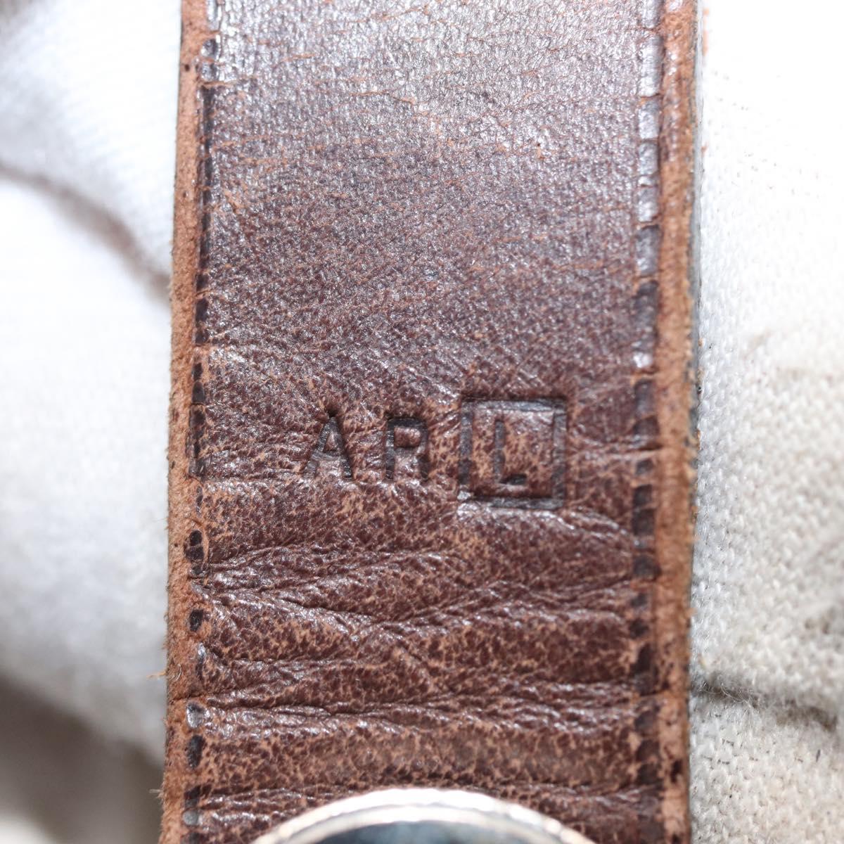 HERMES Cavac Elan PM Hand Bag Canvas Beige Silver Auth BA7802