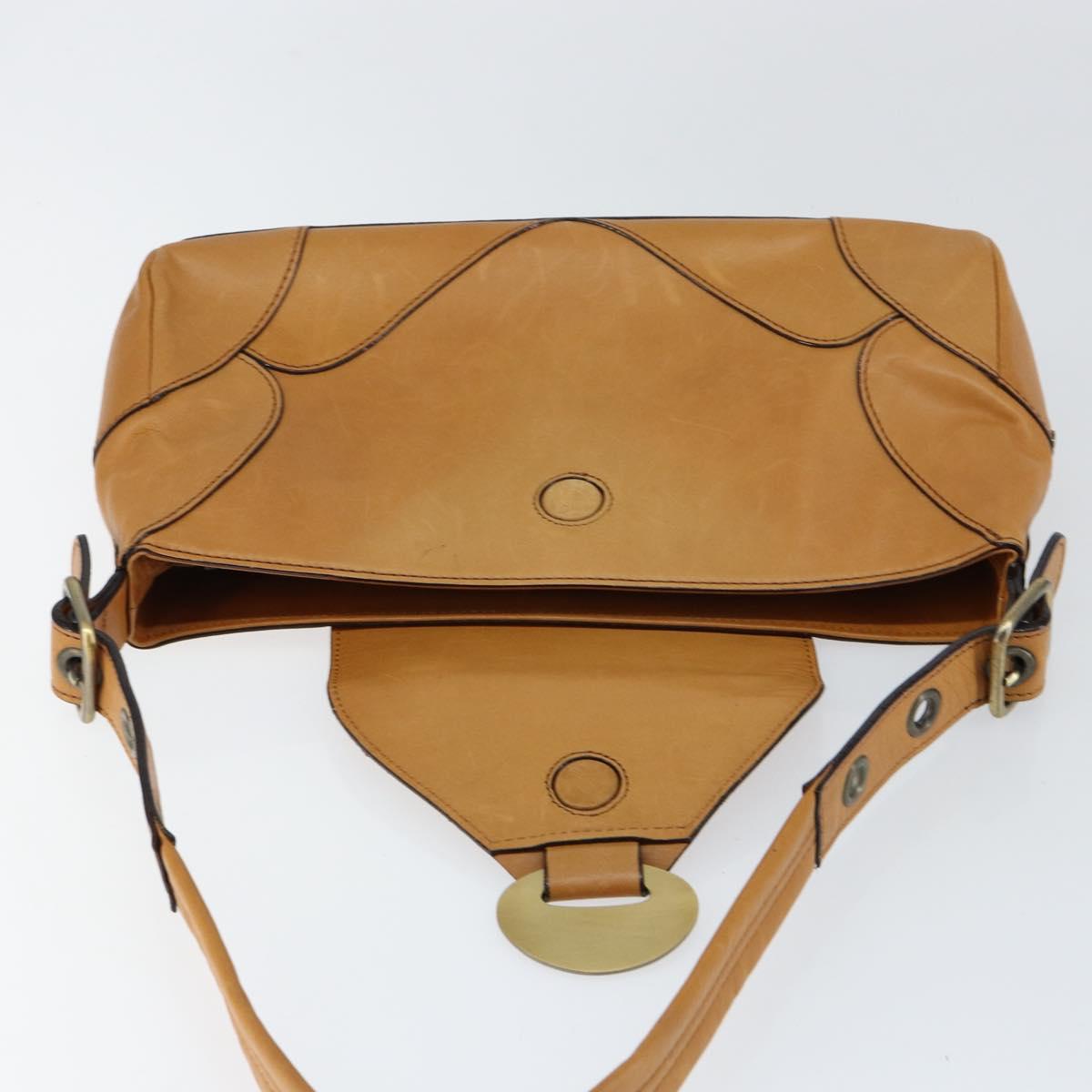 Chloe Shoulder Bag Leather Brown Gold Auth BA7803