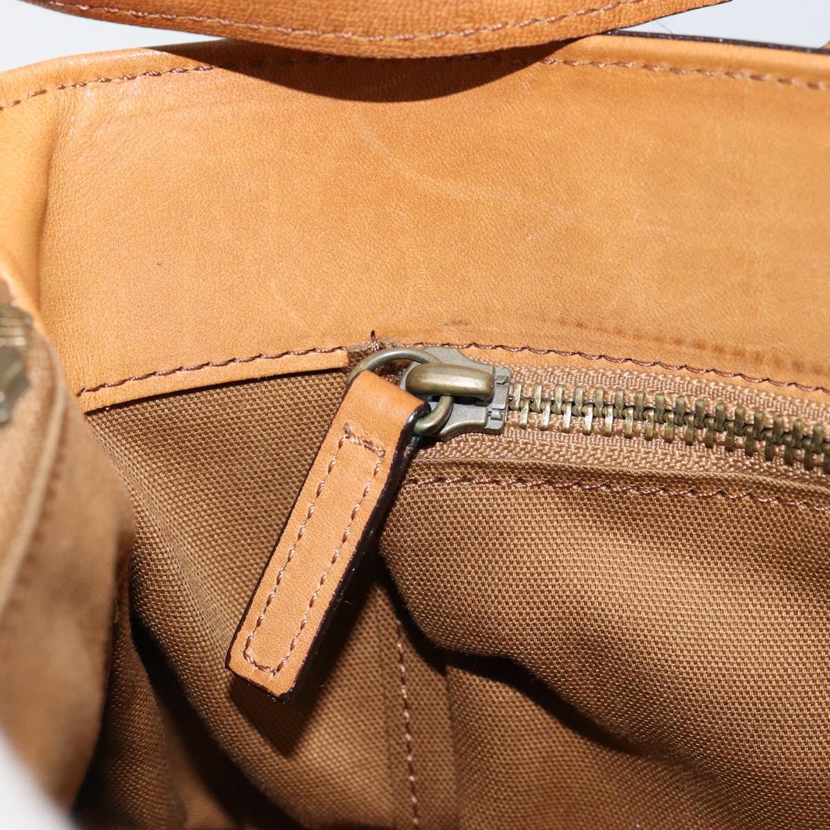 Chloe Shoulder Bag Leather Brown Gold Auth BA7803