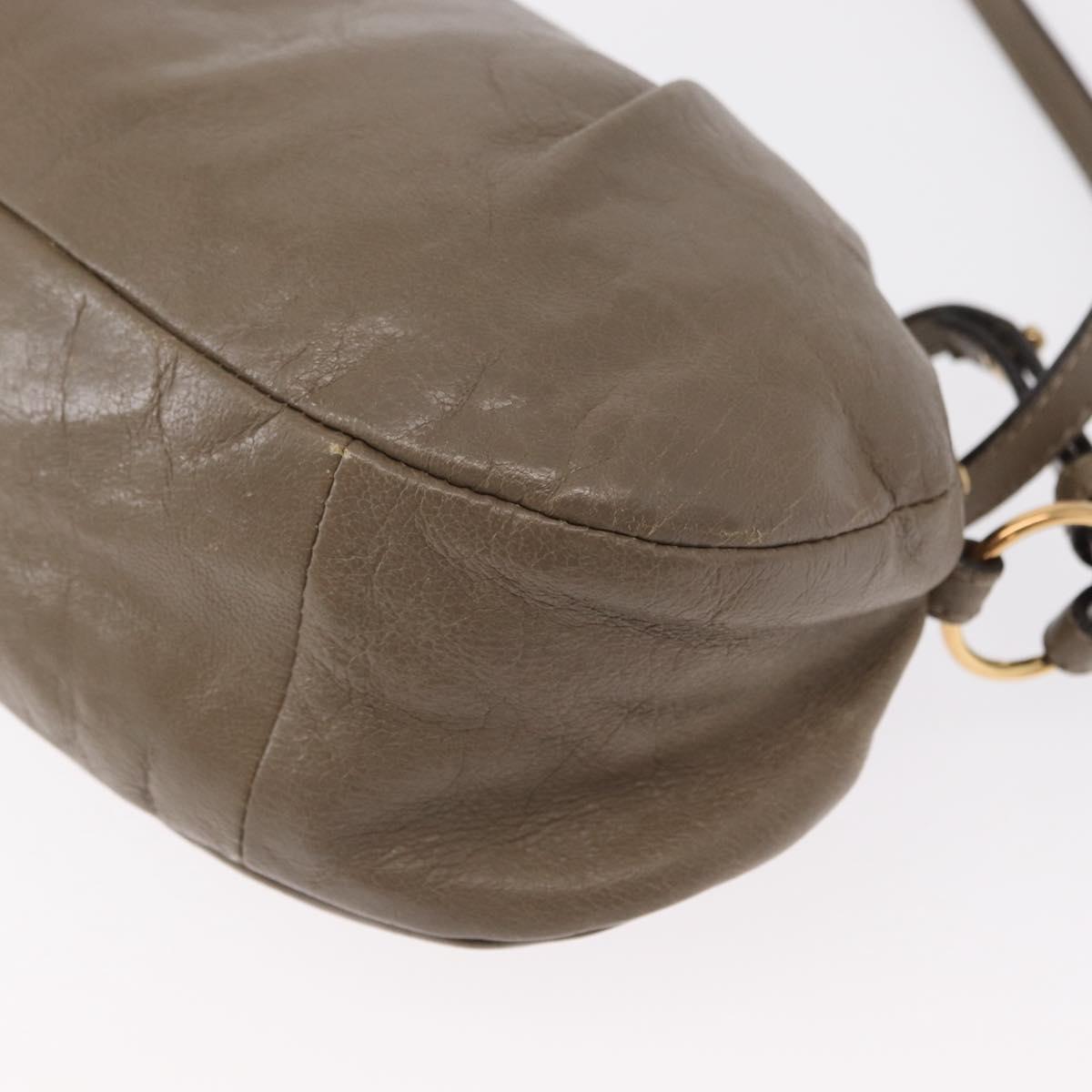 Chloe Hand Bag Leather 2way Beige Gold Auth BA7805