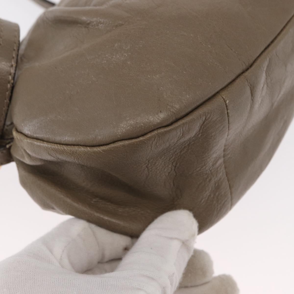 Chloe Hand Bag Leather 2way Beige Gold Auth BA7805