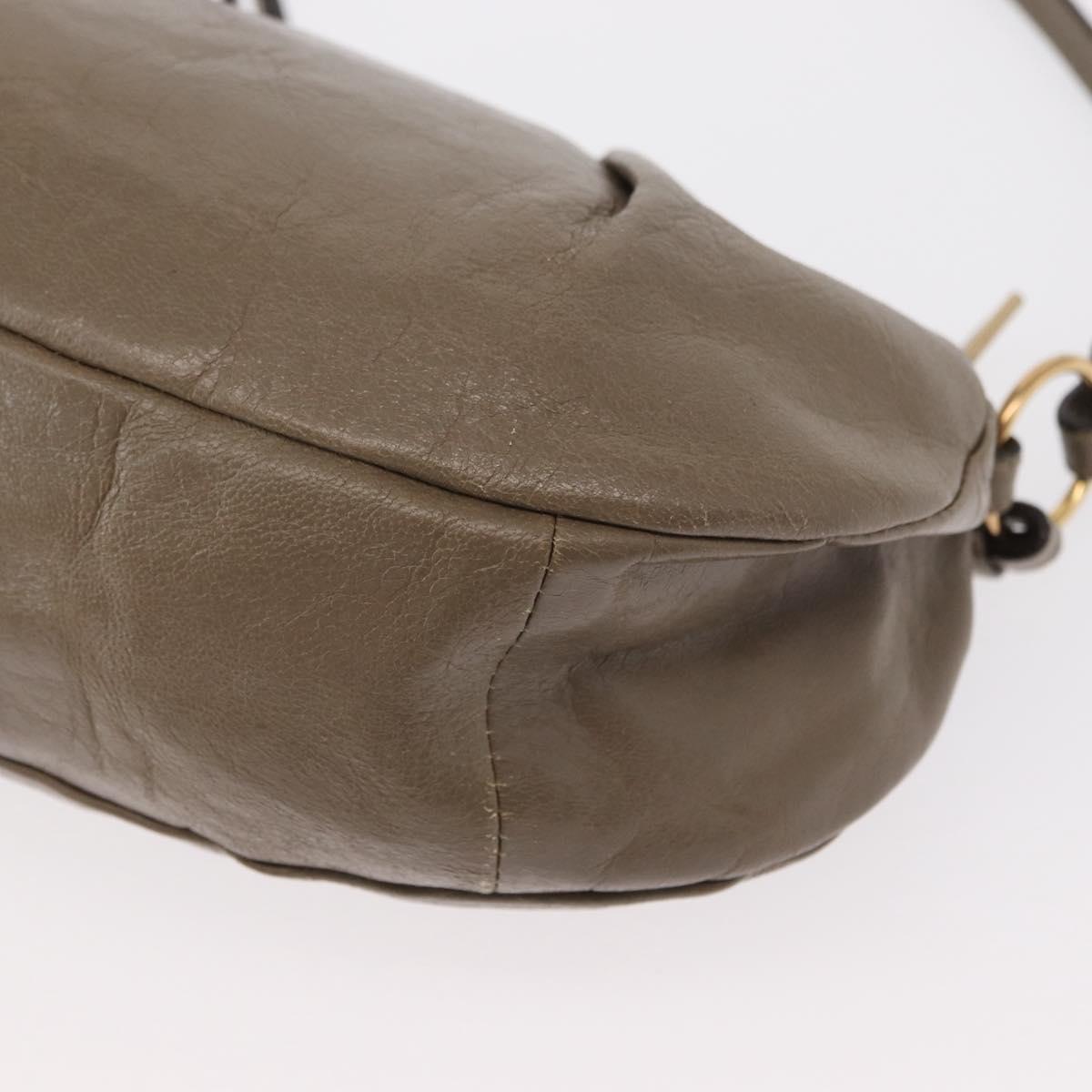 Chloe Hand Bag Leather 2way Beige Gold Auth BA7805