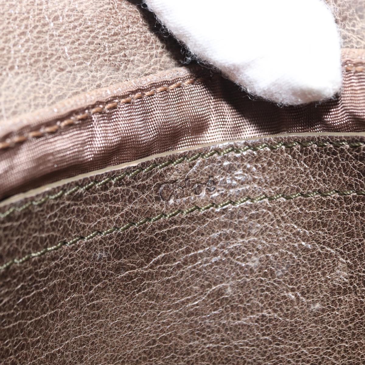 Chloe Lily Hand Bag Canvas 2way Silver Auth BA7806