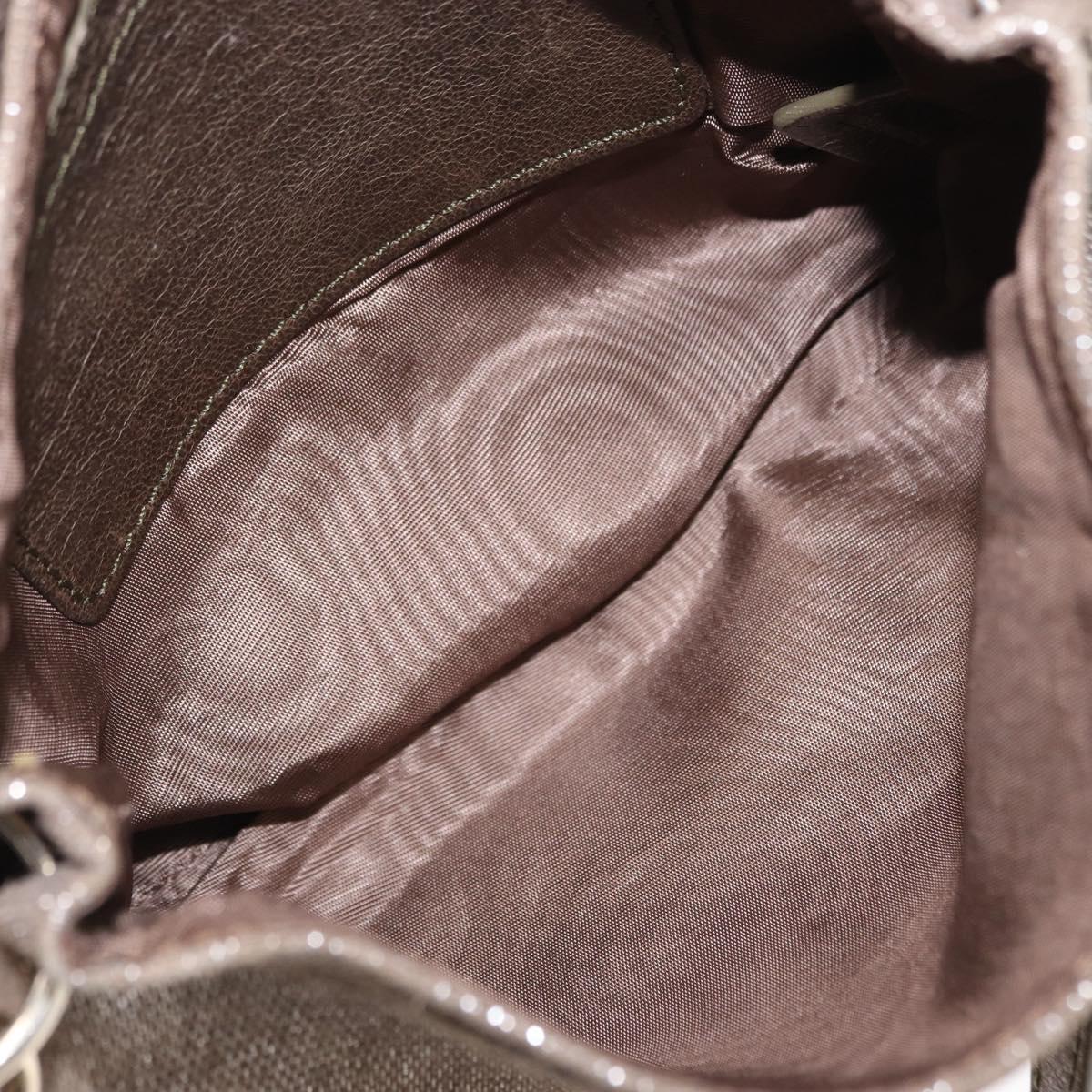 Chloe Lily Hand Bag Canvas 2way Silver Auth BA7806