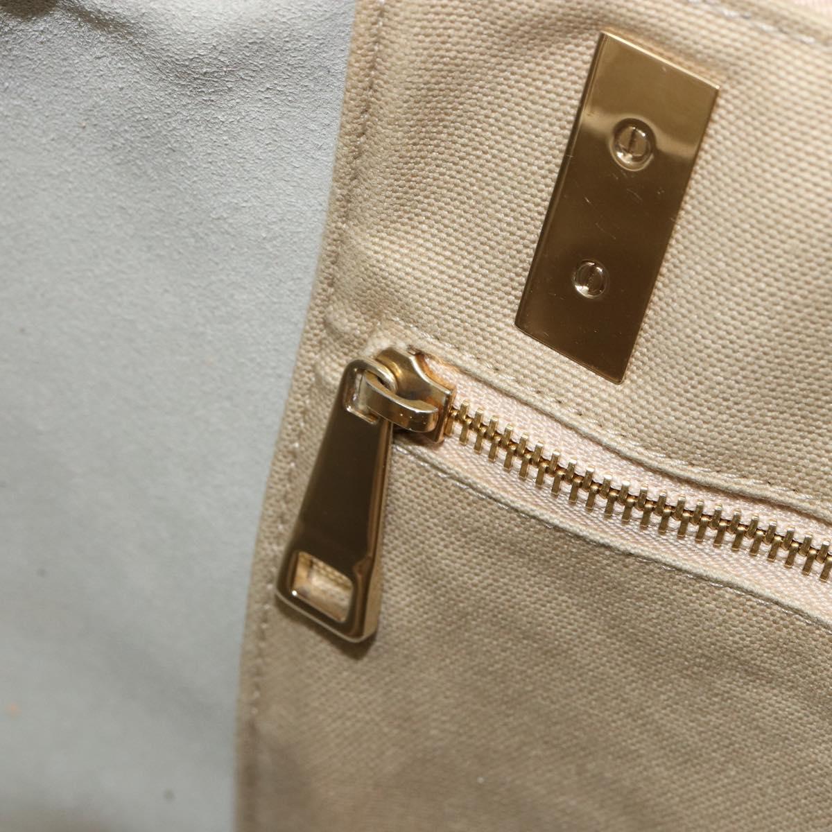 Chloe Bailey Hand Bag Leather 2way Gray Gold Auth BA7808