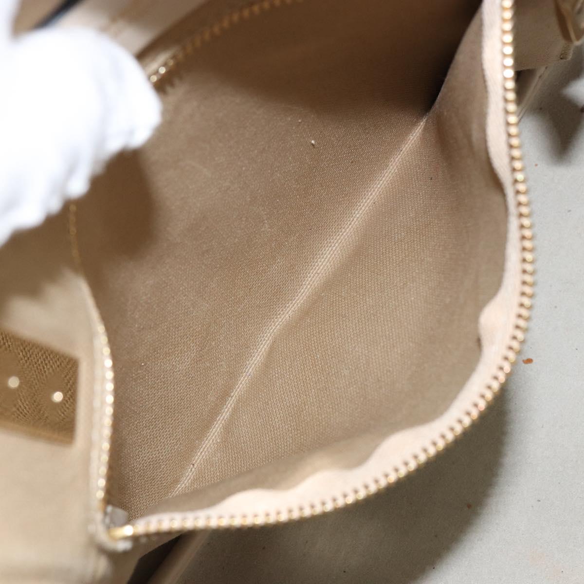 Chloe Bailey Hand Bag Leather 2way Gray Gold Auth BA7808