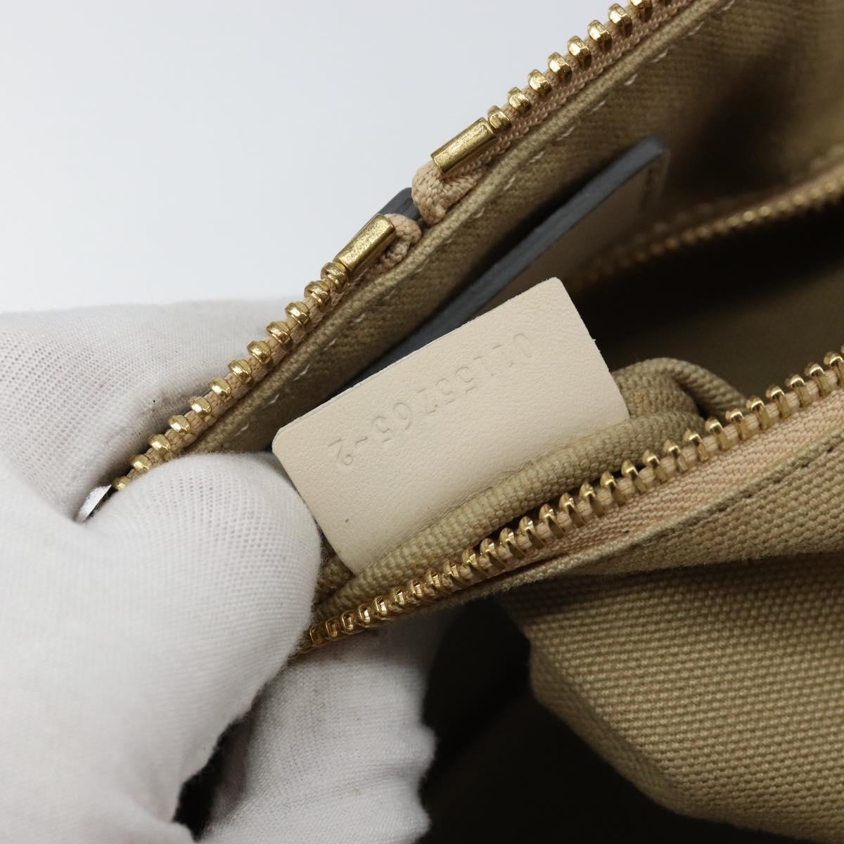Chloe Bailey Hand Bag Leather 2way Gray Gold Auth BA7808