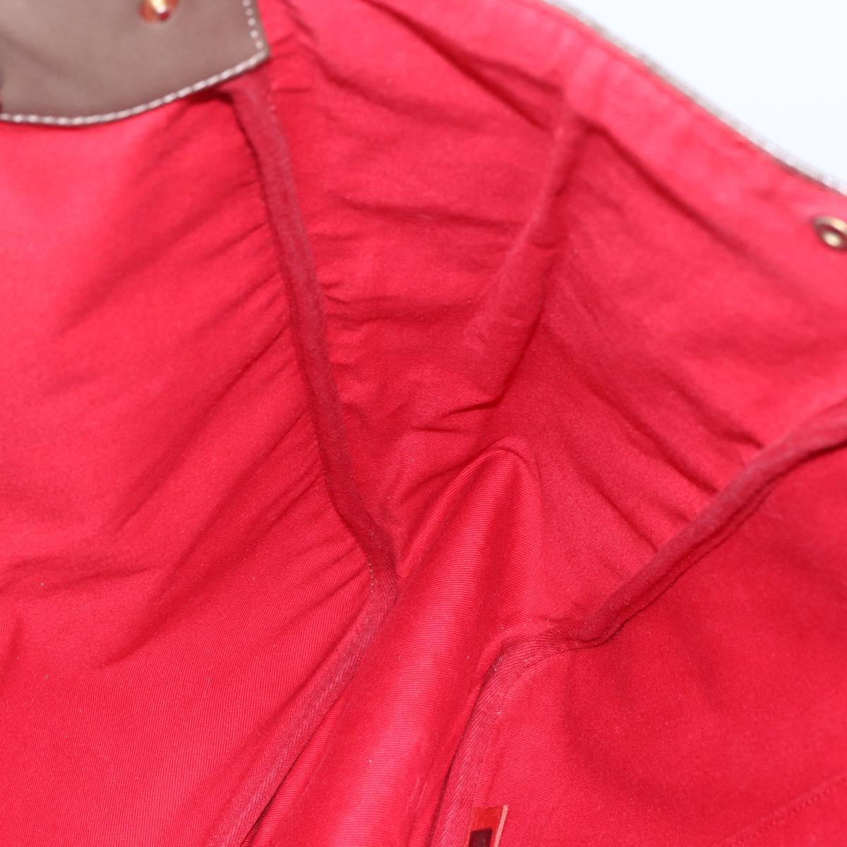 Chloe Eden Tote Bag Leather Brown Gold Auth BA7811