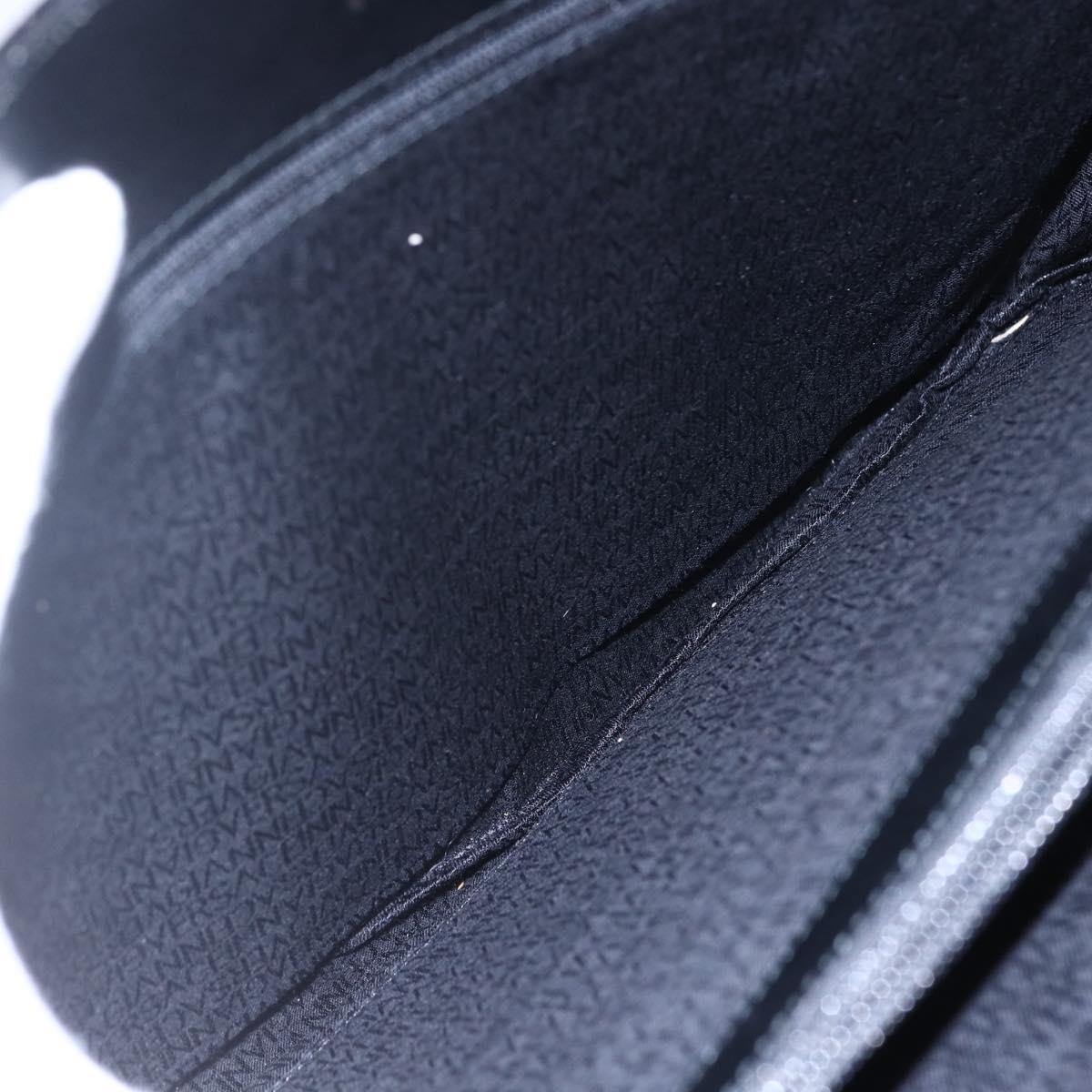 Gianni Versace Shoulder Bag Leather Black Gold Auth BA7819