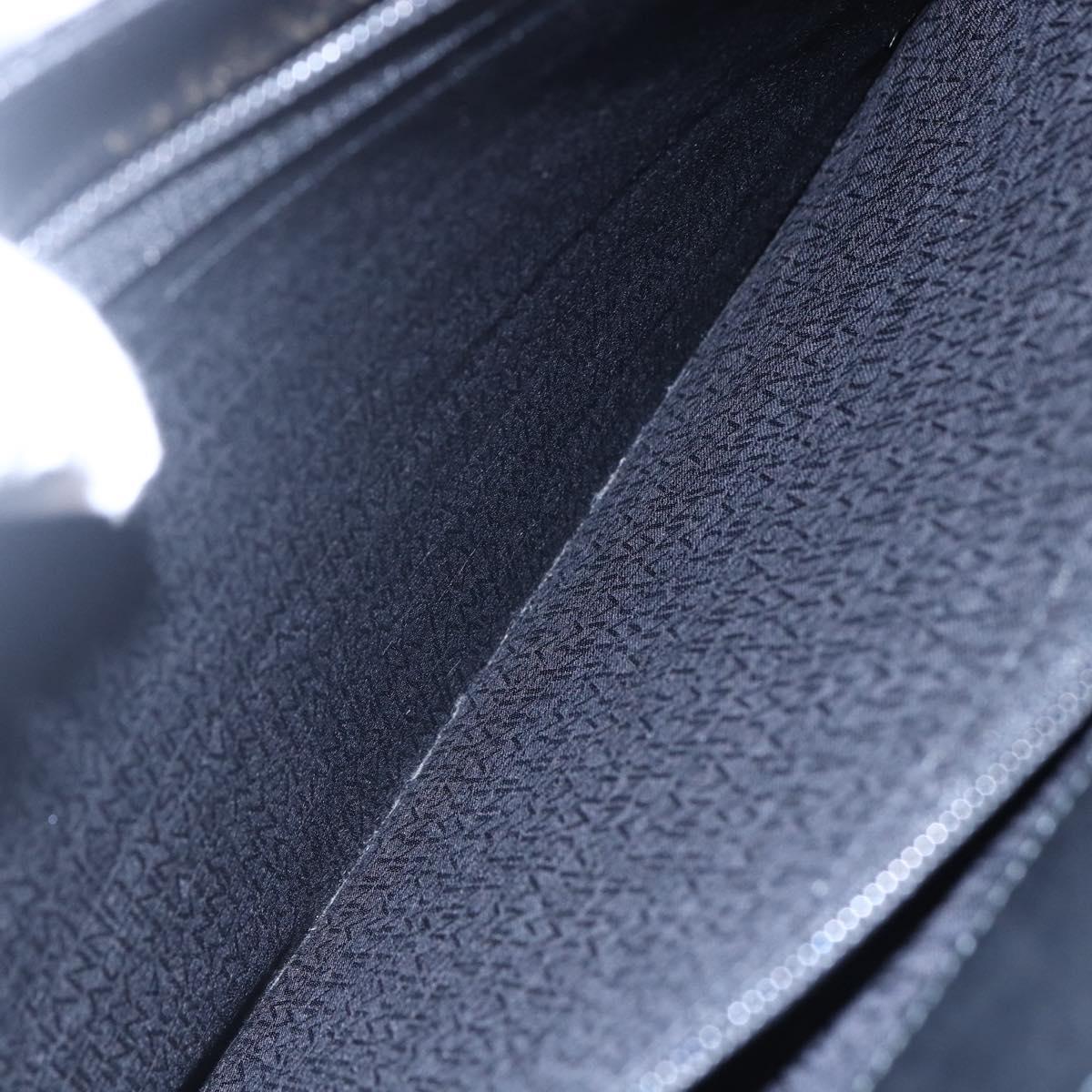 Gianni Versace Shoulder Bag Leather Black Gold Auth BA7819