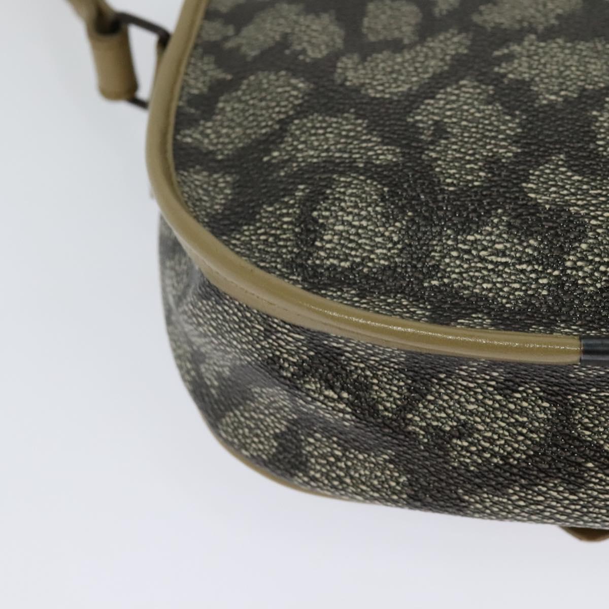 SAINT LAURENT Shoulder Bag PVC embossed Gray Auth BA782