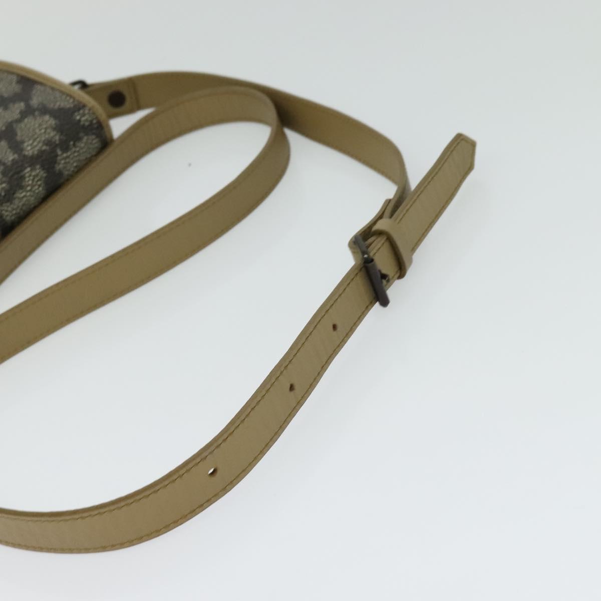 SAINT LAURENT Shoulder Bag PVC embossed Gray Auth BA782