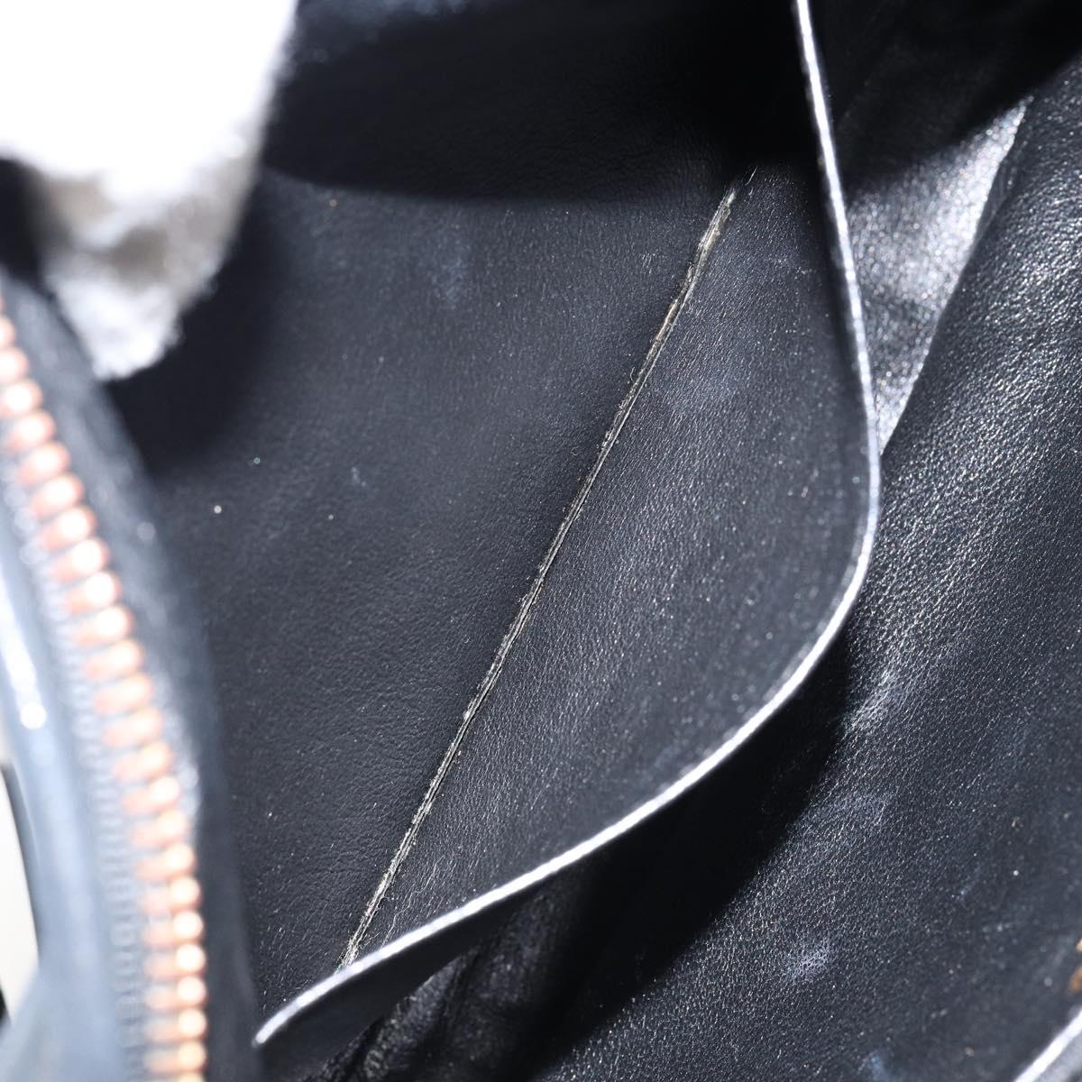 CHANEL Chain Shoulder Bag Lamb Skin Black Gold CC Auth BA7827