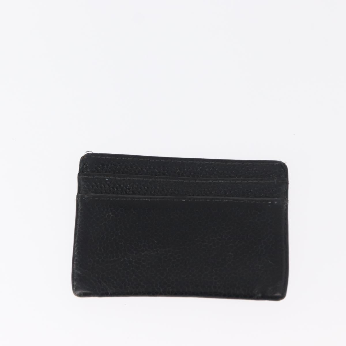 CHANEL Wallet Leather 5 Set Beige Black CC Auth BA7834