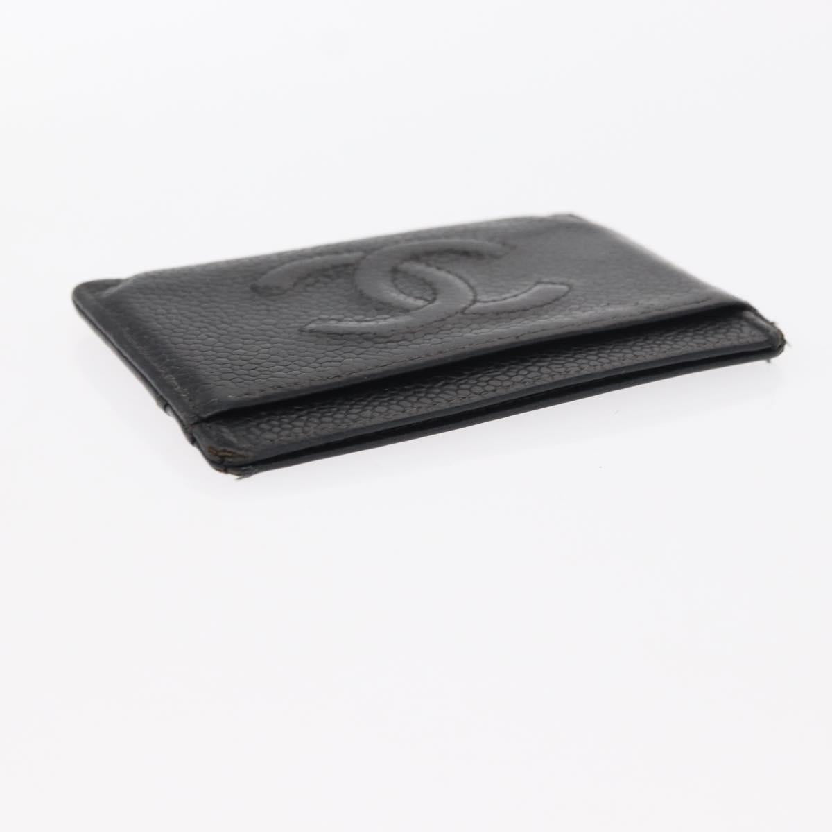 CHANEL Wallet Leather 5 Set Beige Black CC Auth BA7834