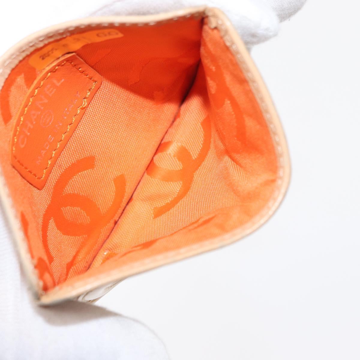 CHANEL Wallet Leather 5 Set Beige Black CC Auth BA7834