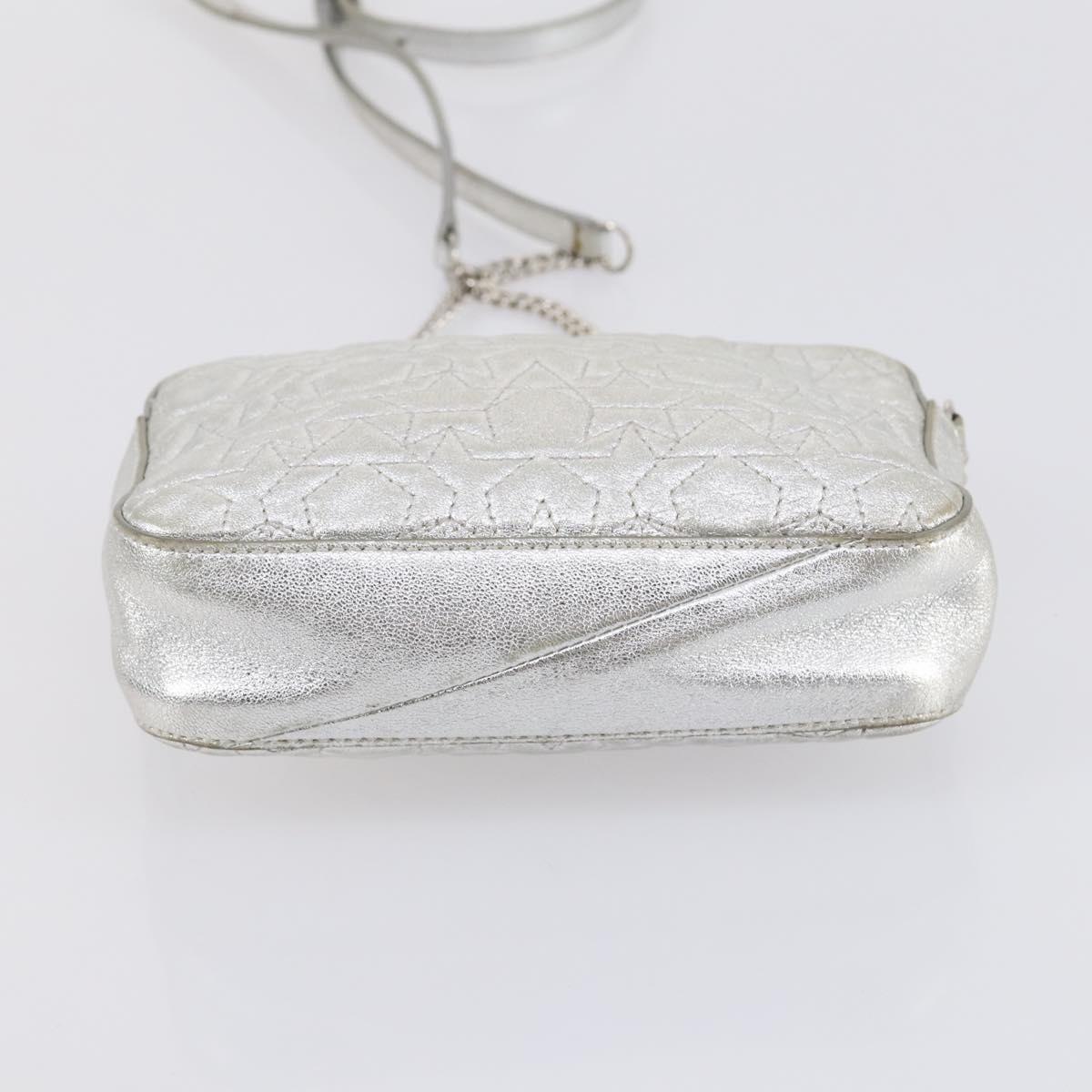 Jimmy Choo Shoulder Bag Leather 2 Set Black Silver Auth BA7835