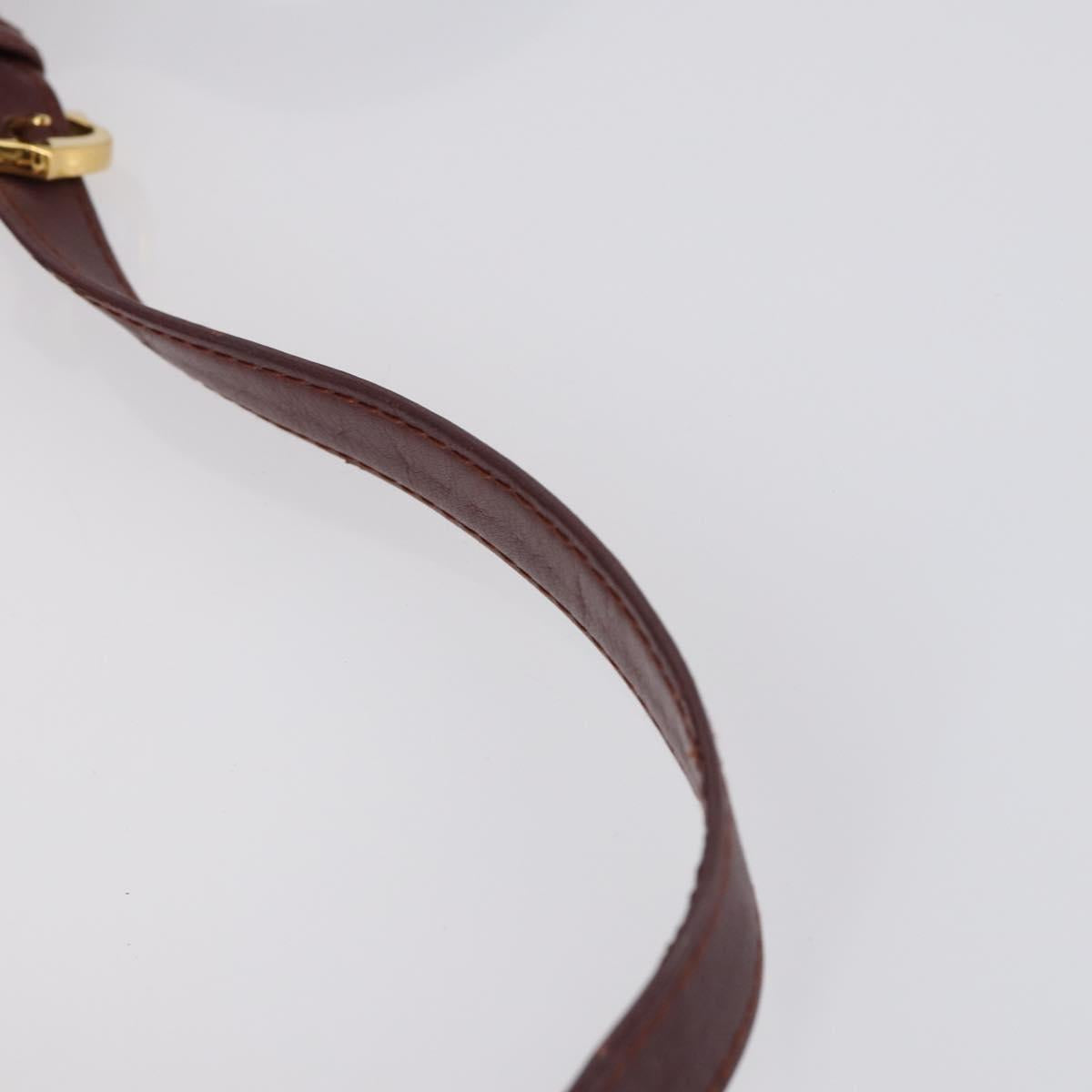 CARTIER Must Line Shoulder Bag Leather 2 Set Bordeaux Auth BA7836