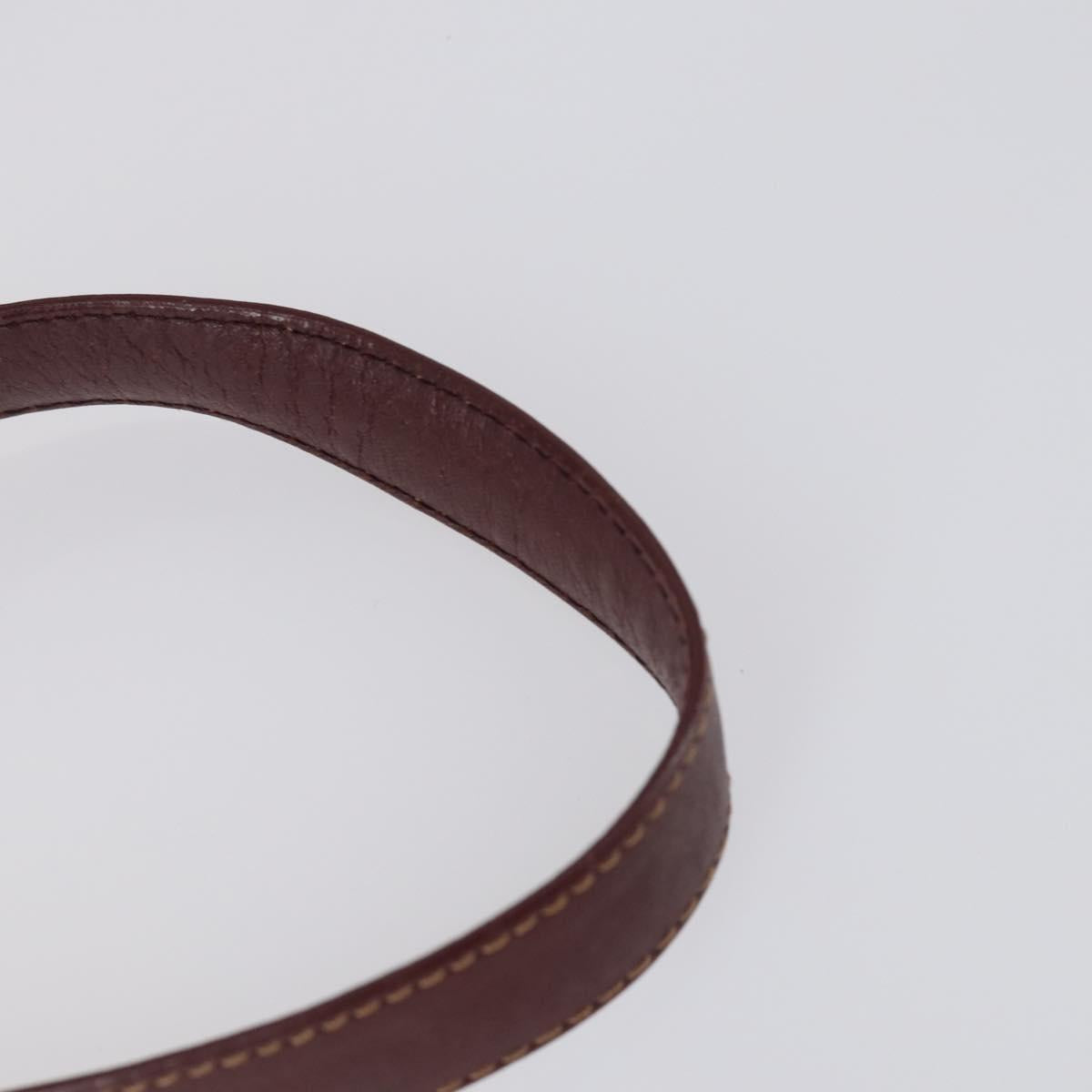 CARTIER Must Line Shoulder Bag Leather 2 Set Bordeaux Auth BA7836