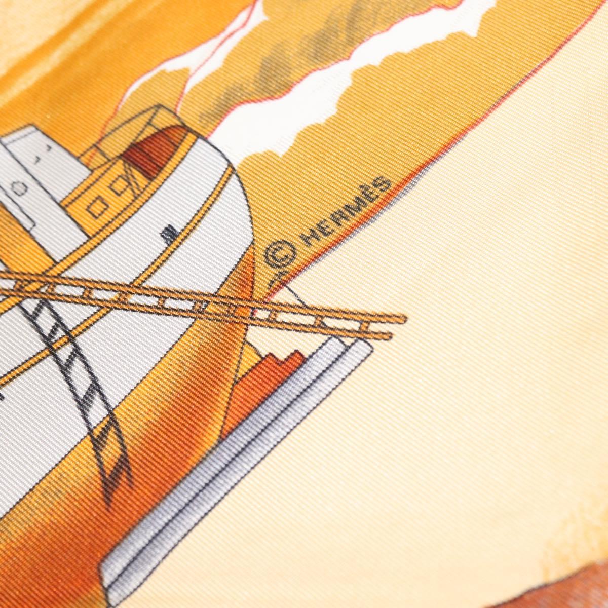 HERMES Carre 90 Scarf Silk ""GRONLAND"" Khaki Auth BA7838