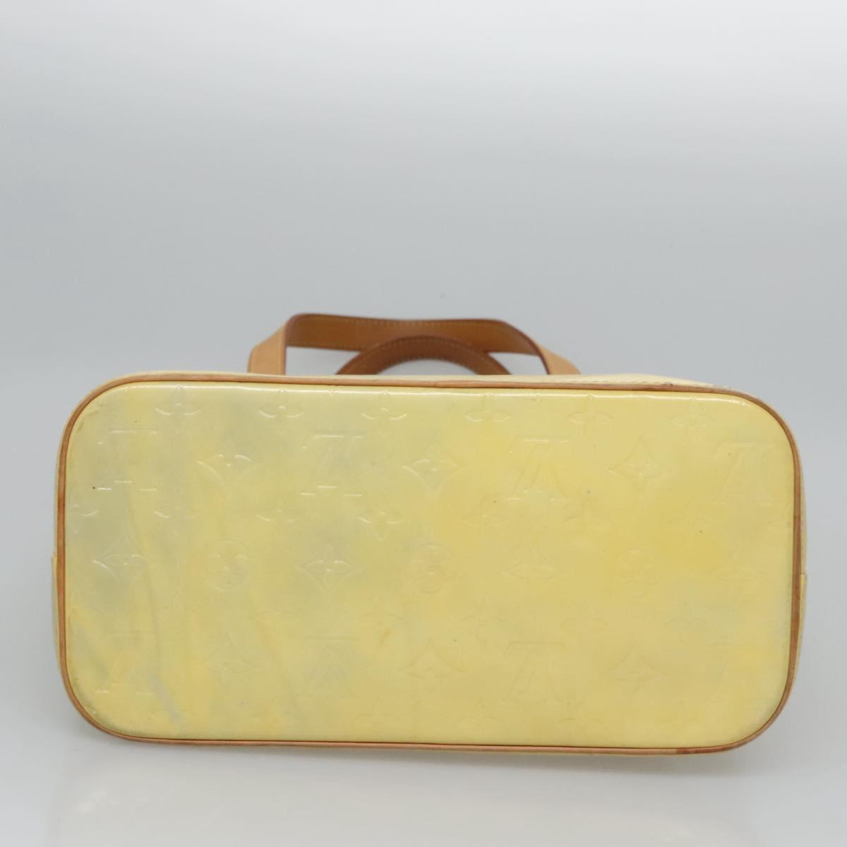 LOUIS VUITTON Monogram Vernis Houston Hand Bag Baby Blue M91005 LV Auth BA788