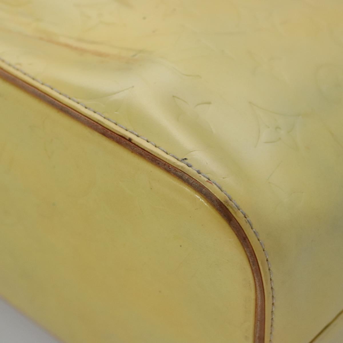 LOUIS VUITTON Monogram Vernis Houston Hand Bag Baby Blue M91005 LV Auth BA788