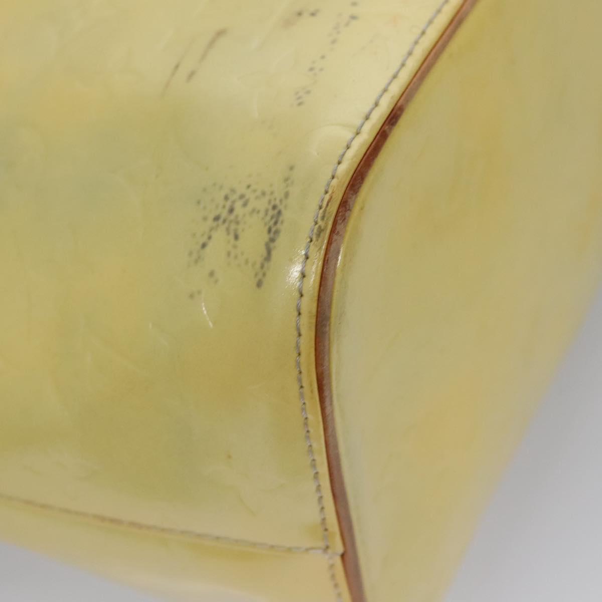 LOUIS VUITTON Monogram Vernis Houston Hand Bag Baby Blue M91005 LV Auth BA788