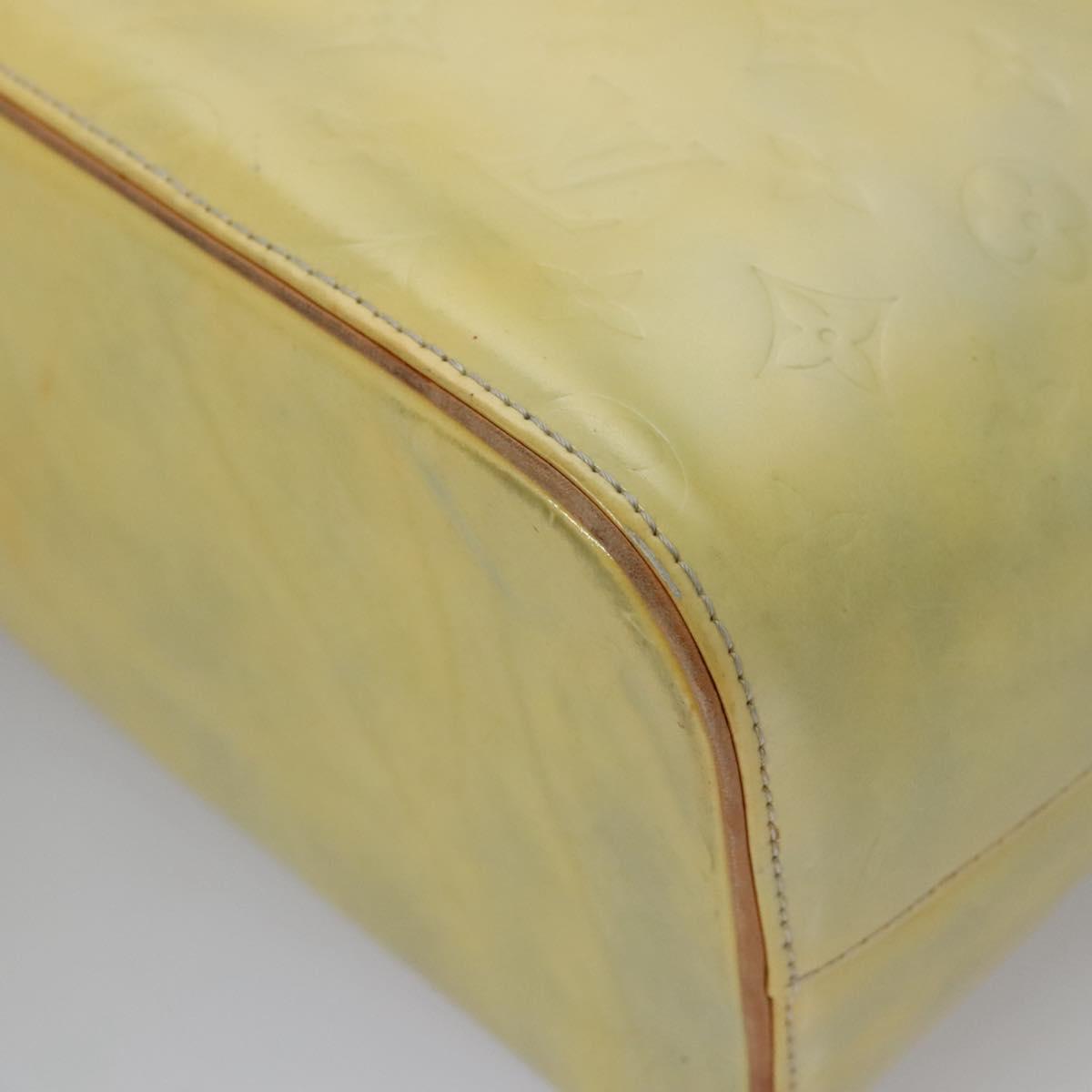 LOUIS VUITTON Monogram Vernis Houston Hand Bag Baby Blue M91005 LV Auth BA788