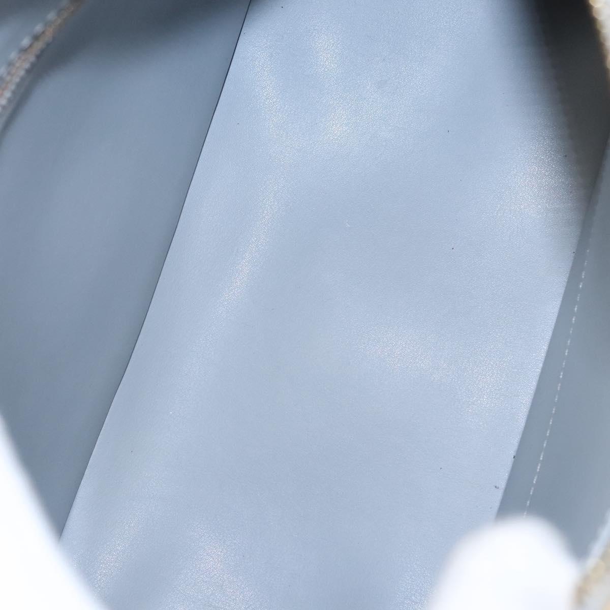 LOUIS VUITTON Monogram Vernis Houston Hand Bag Baby Blue M91005 LV Auth BA788