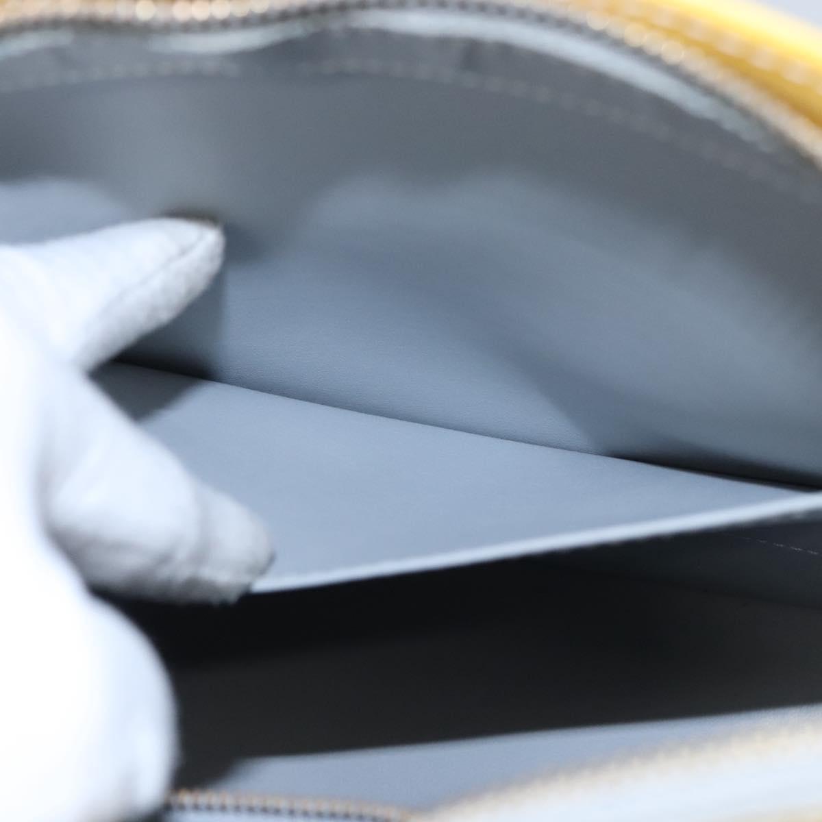 LOUIS VUITTON Monogram Vernis Houston Hand Bag Baby Blue M91005 LV Auth BA788