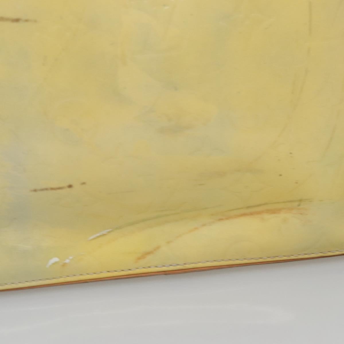 LOUIS VUITTON Monogram Vernis Houston Hand Bag Baby Blue M91005 LV Auth BA788