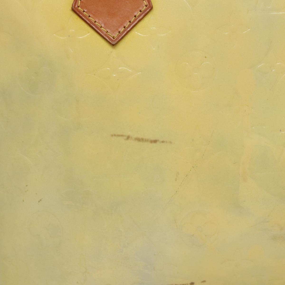 LOUIS VUITTON Monogram Vernis Houston Hand Bag Baby Blue M91005 LV Auth BA788