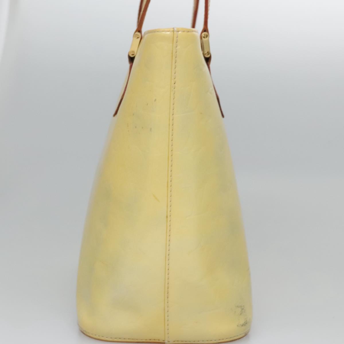 LOUIS VUITTON Monogram Vernis Houston Hand Bag Baby Blue M91005 LV Auth BA788