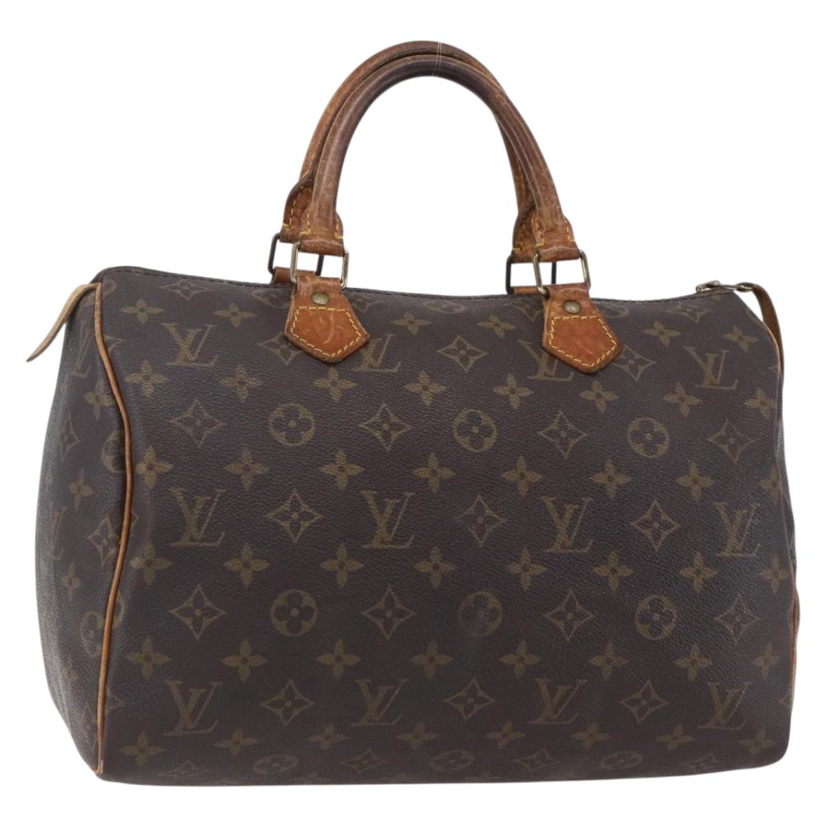 LOUIS VUITTON Monogram Speedy 30 Hand Bag M41526 LV Auth BA7889