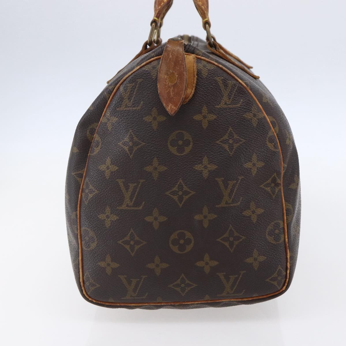 LOUIS VUITTON Monogram Speedy 30 Hand Bag M41526 LV Auth BA7889
