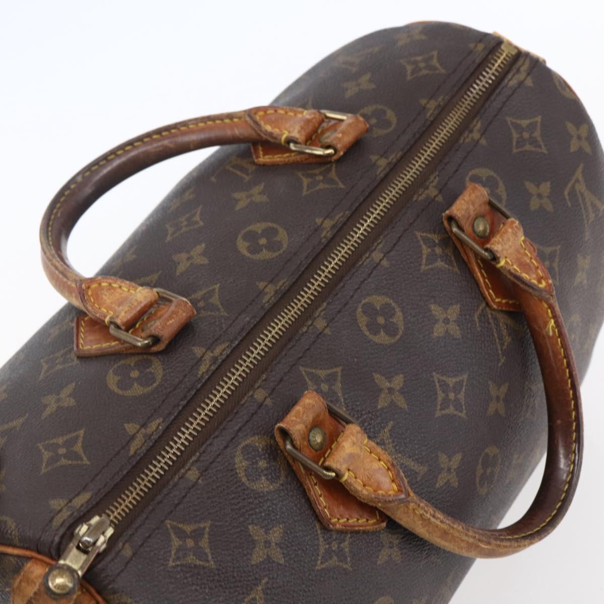 LOUIS VUITTON Monogram Speedy 30 Hand Bag M41526 LV Auth BA7889
