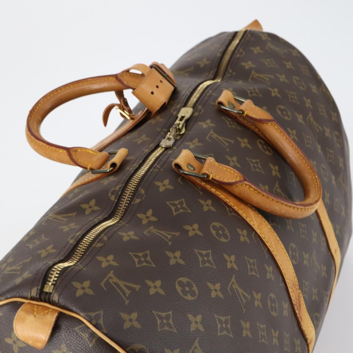 LOUIS VUITTON Monogram Keepall 55 Boston Bag M41424 LV Auth BA7893