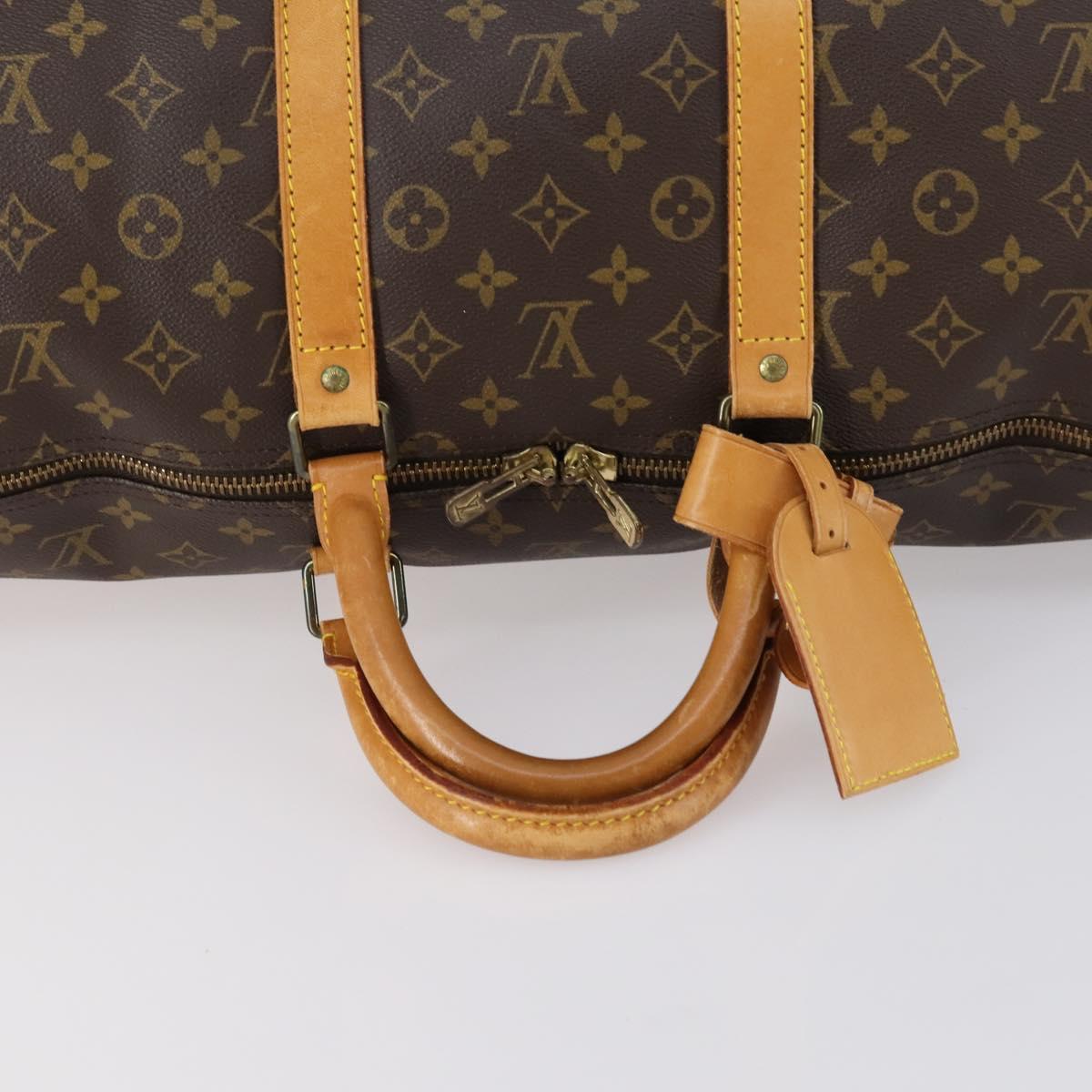 LOUIS VUITTON Monogram Keepall 55 Boston Bag M41424 LV Auth BA7893