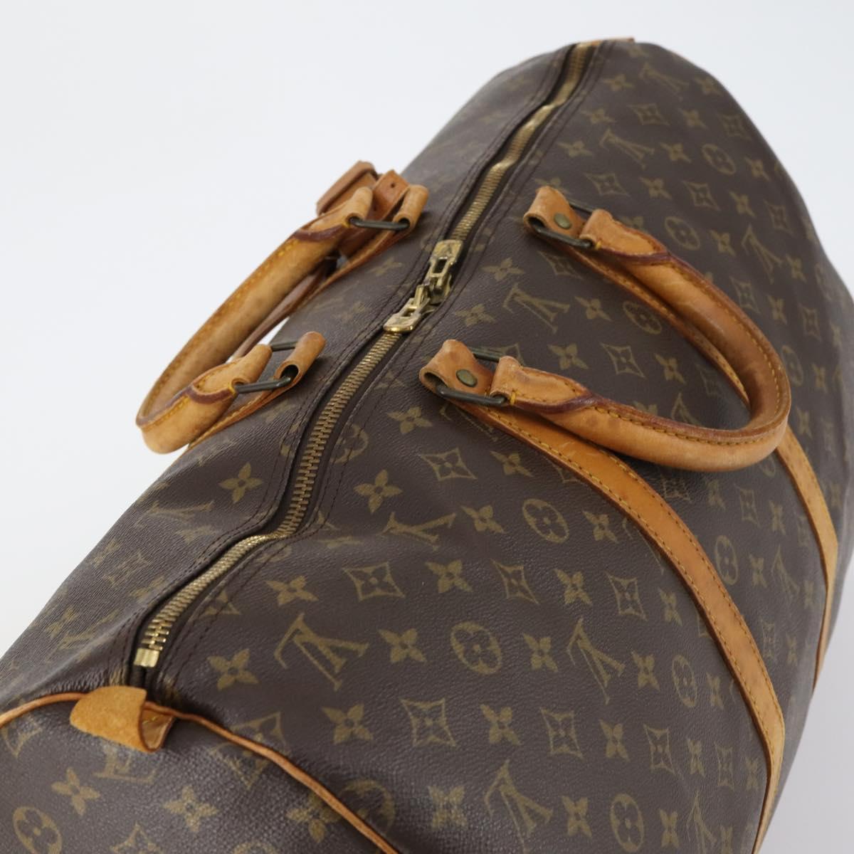 LOUIS VUITTON Monogram Keepall 55 Boston Bag M41424 LV Auth BA7894