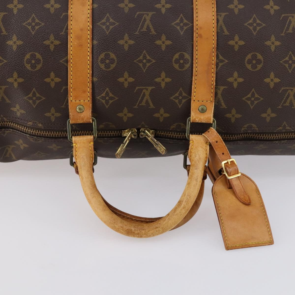 LOUIS VUITTON Monogram Keepall 55 Boston Bag M41424 LV Auth BA7894
